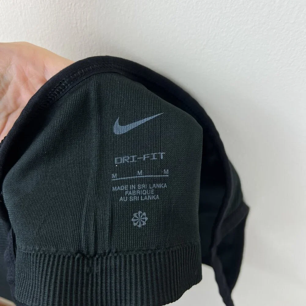 Nike Black Indy Seamless Ribbed Light Support Non Padded Sports Bra